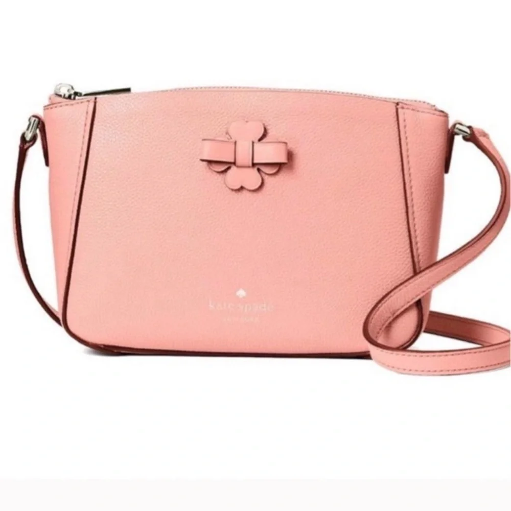 kate spade Pink Crossbody Bag with Bow Accent